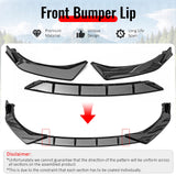 2021-2023 BMW G30 5 Series Sedan IKON Style Carbon Fiber Print Front Bumper Lip Spoiler PP