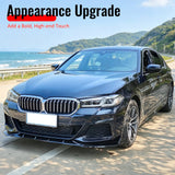 2021-2023 BMW G30 5 Series Sedan IKON Style Gloss Black Front Bumper Lip Spoiler PP