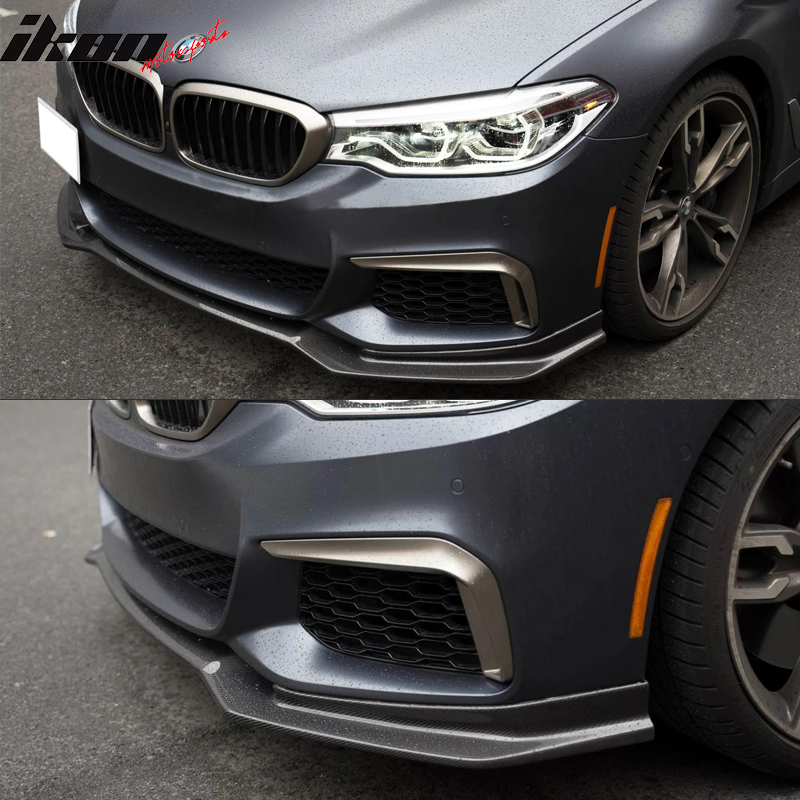 2017-2020 BMW G30 5 Series M Sport Real Carbon Fiber Front Bumper Lip