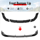 2022-2026 BMW 2-Series G42 M Sport IKON Style Gloss Black Front Bumper Lip ABS