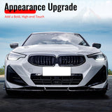 2022-2026 BMW 2-Series G42 M Sport IKON Style Gloss Black Front Bumper Lip ABS