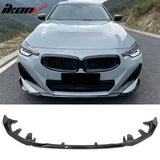 2022-2026 BMW 2-Series G42 M Sport MP Performance Style Gloss Black Front Bumper Lip ABS