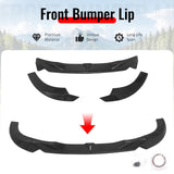 2022-2026 BMW 2-Series G42 M Sport FD Style Gloss Black Front Bumper Lip ABS