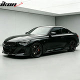 2022-2026 BMW 2-Series G42 M Sport FD Style Gloss Black Front Bumper Lip ABS