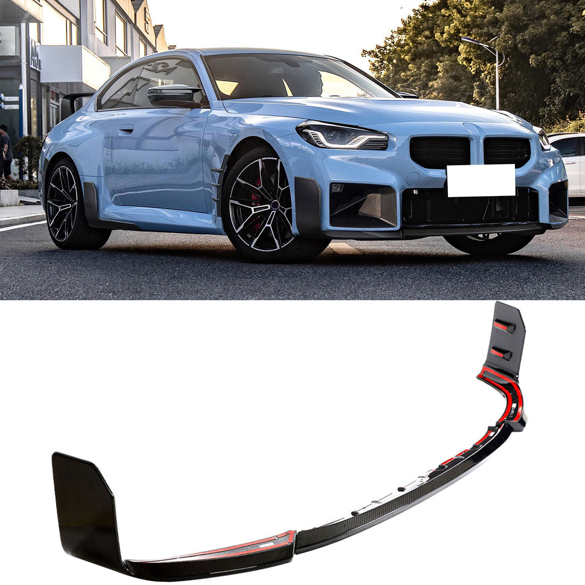 2023-2024 BMW G87 M2 M Performance 3PC Front Bumper Lip