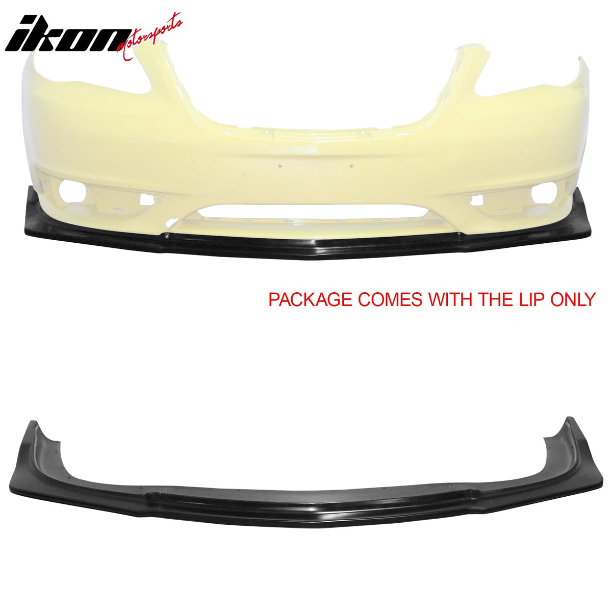 2011-2014 Chrysler 200 IKCS Style Front Bumper Lip Underbody Spoiler PU 3PCS