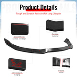 2015-2017 Chrysler 200 3PCS Front Lower Bumper Lip Air Dam Chin Spoiler Splitter Unpainted Black Polyurethane PU