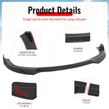2012-2014 Chrysler 300 SRT8 3PCS Front Bumper Lip Lower Spoiler Gloss Black PP
