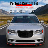 2012-2014 Chrysler 300 SRT8 3PCS Front Bumper Lip Lower Spoiler Matte Black PP