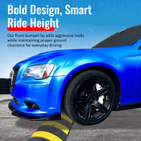 2012-2014 Chrysler 300 SRT8 3PCS Front Bumper Lip Lower Spoiler Matte Black PP