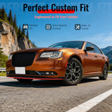 2015-2023 Chrysler 300 Base IKON Style Gloss Black Front Bumper Lip PP 3PCS