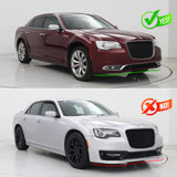 2015-2023 Chrysler 300 Base IKON Style Gloss Black Front Bumper Lip PP 3PCS