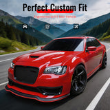 2015-2023 Chrysler 300 SRT IKON Style Gloss Black Front Bumper Lip PP 3PCS