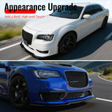 2015-2023 Chrysler 300 SRT IKON Style Gloss Black Front Bumper Lip PP 3PCS