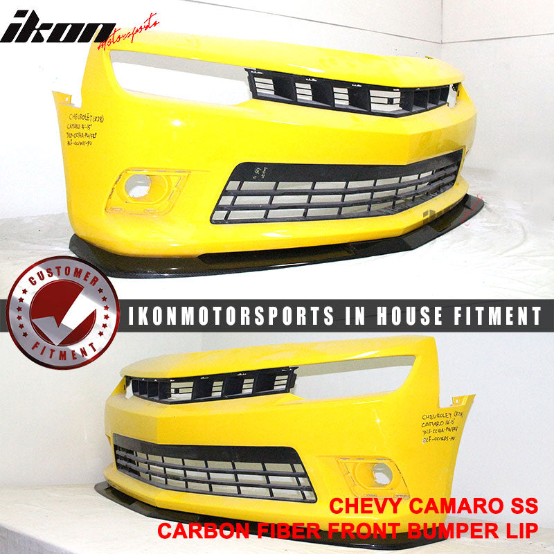 2014-2015 Chevrolet Camaro SS 1LE Style Front Bumper Lip Carbon Fiber