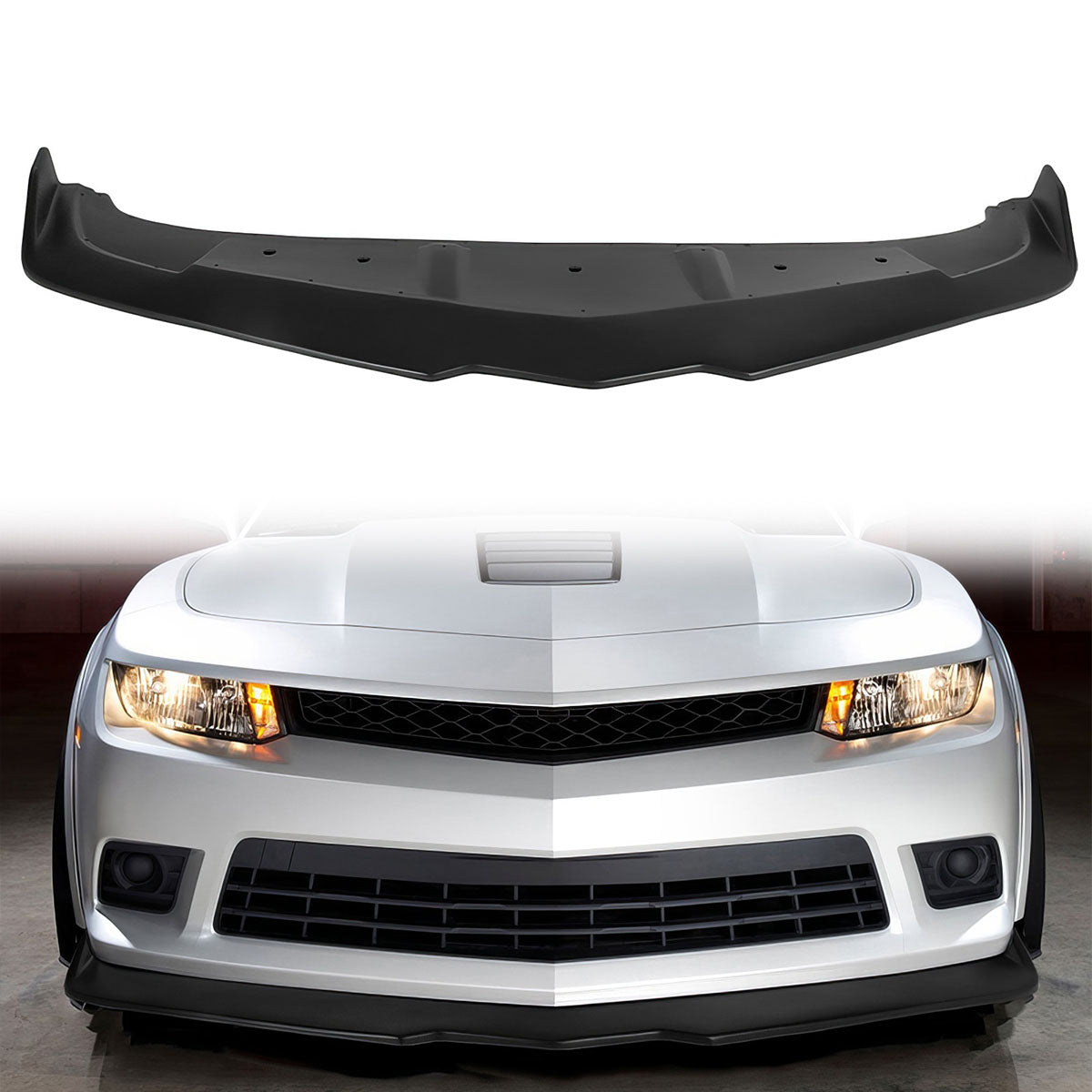 2014-2015 Chevy Camaro SS Ikon Style Front Bumper Lip Unpainted PP