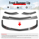 2005-2013 Chevrolet Corvette C6 Base ZR1 Style Carbon Fiber Print Front Bumper Lip ABS