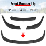 2005-2013 Chevrolet Corvette C6 Base ZR1 Style Front Bumper Lip Matte Black PP 3PCS