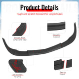 2005-2013 Chevrolet Corvette C6 Base ZR1 Style Front Bumper Lip Matte Black PP 3PCS