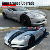 2005-2013 Chevrolet Corvette C6 Base ZR1 Style Front Bumper Lip Matte Black PP 3PCS