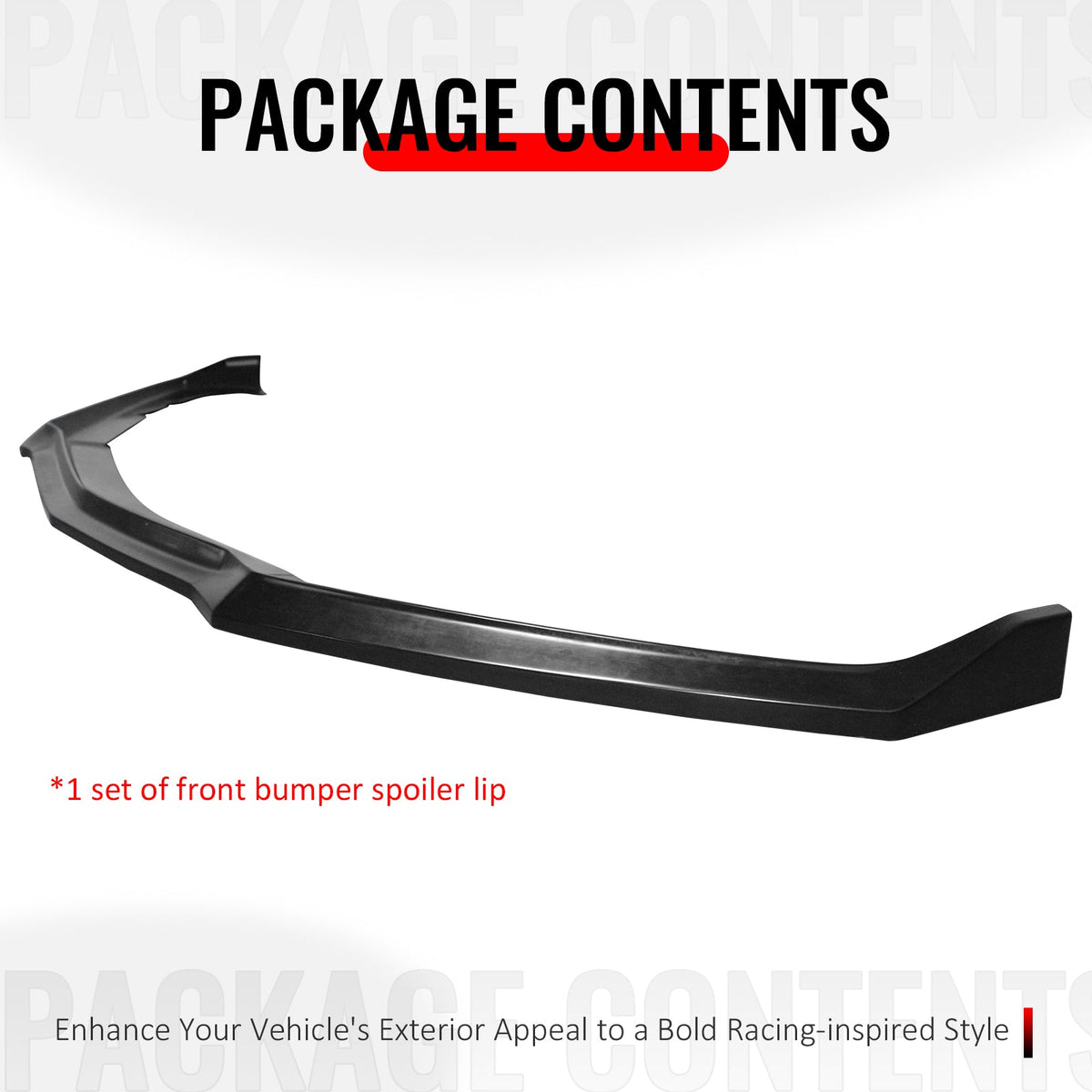 2016-2018 Chevrolet Cruze Unpainted Front Bumper Lip Lower Chin Spoiler PU 3PCS