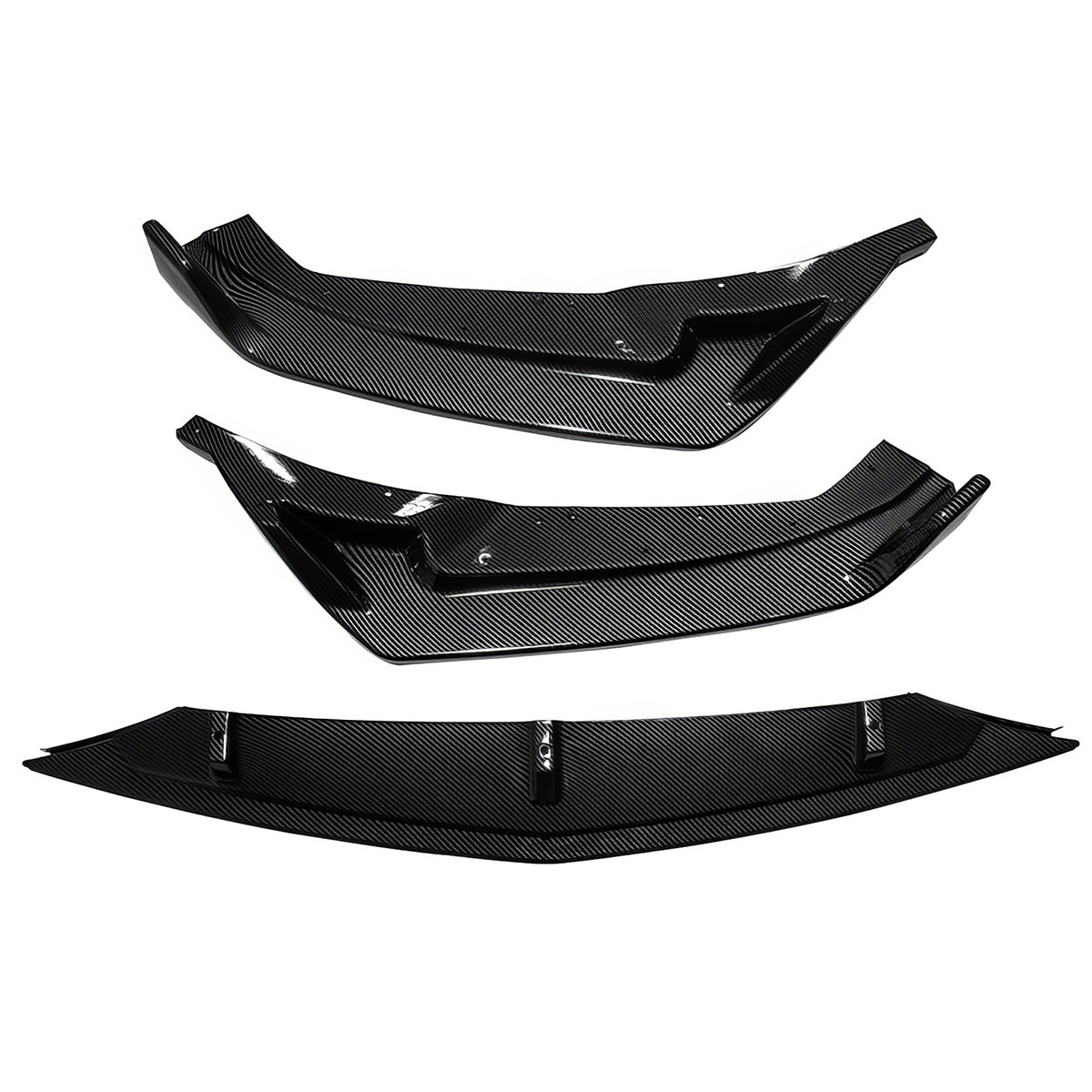 2025 Cadillac CT5 Luxury Carbon Fiber Print 3PCS Front Bumper Lip PP