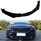 2025 Cadillac CT5 Luxury Gloss Black 3PCS Front Bumper Lip Spoiler PP