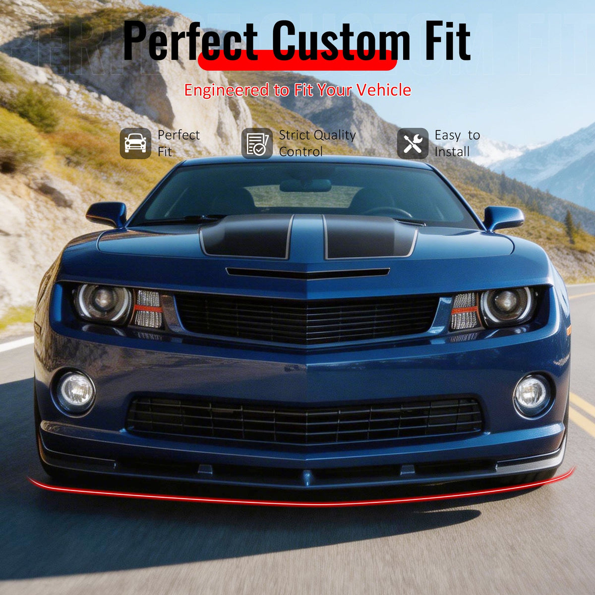 2010-2013 Chevrolet Camaro V8 SS SLT Style Unpainted Front Bumper Lip