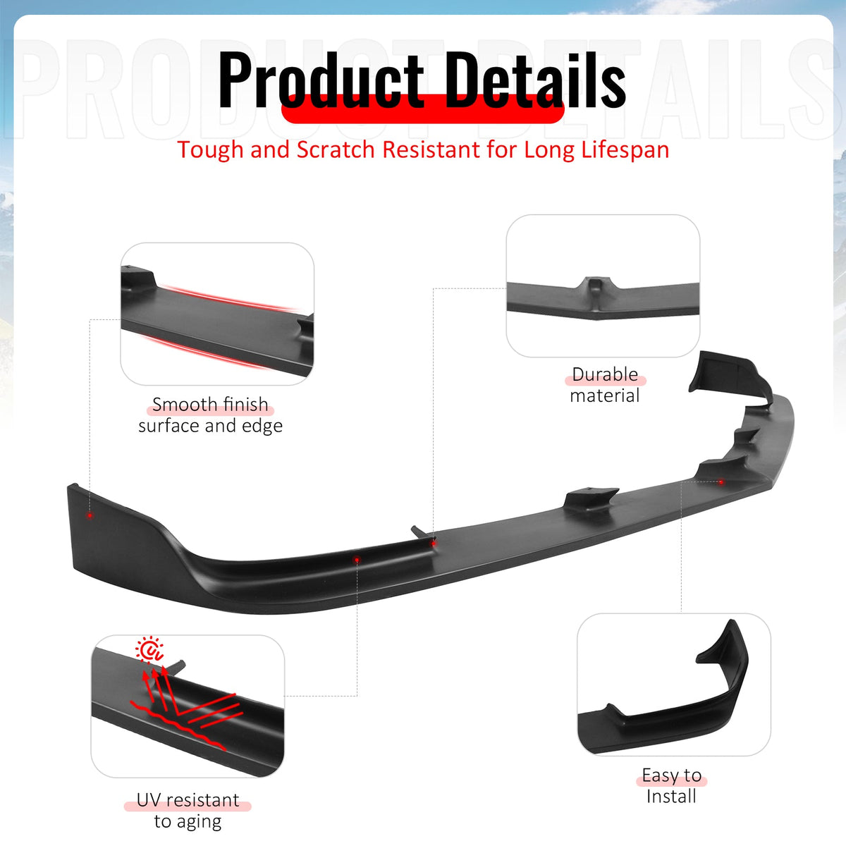 2010-2013 Chevrolet Camaro V8 SS SLT Style Unpainted Front Bumper Lip