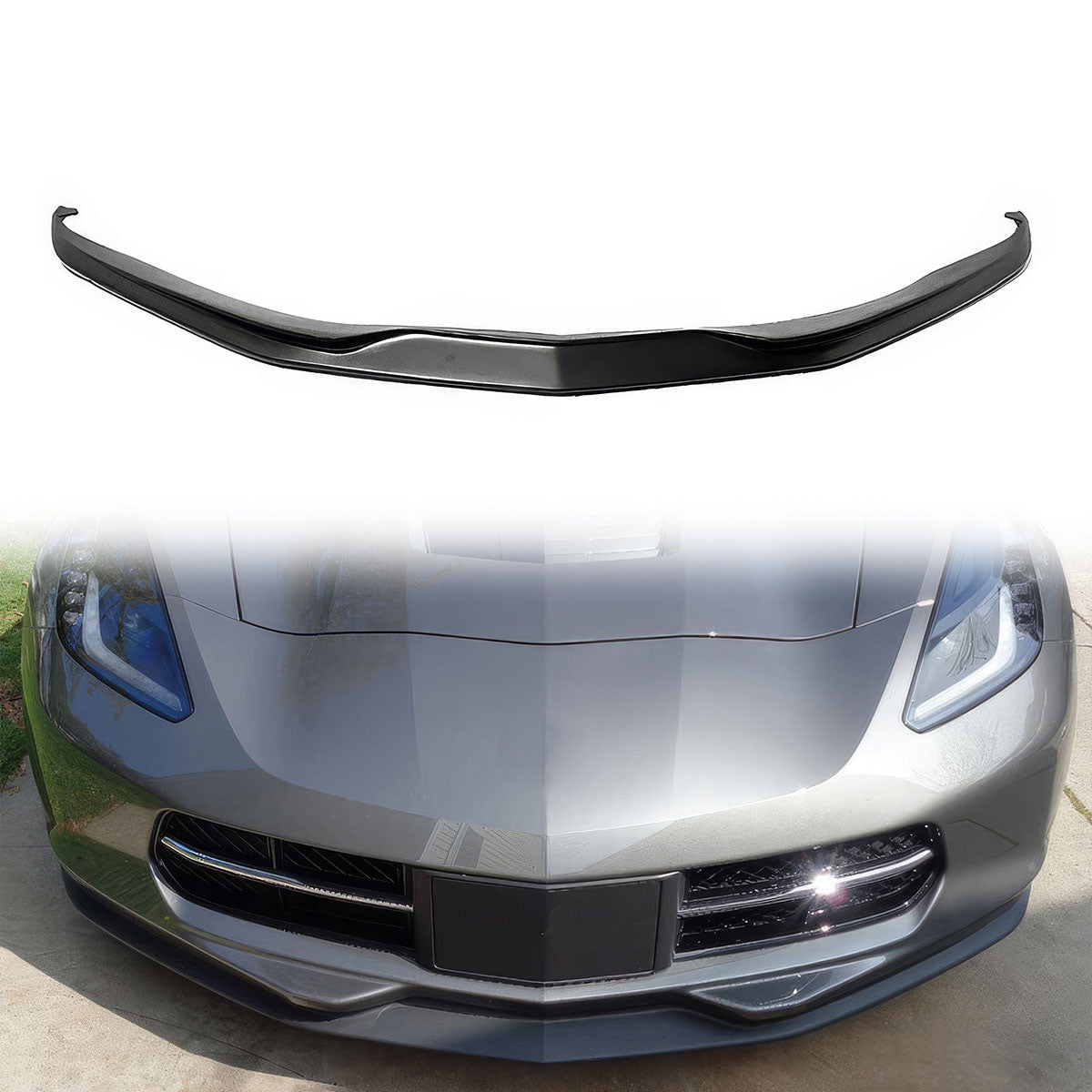 2014-19 Chevrolet Corvette Unpainted Front Lip Splitter Spoiler Kit PU