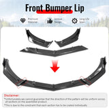 2019-2025 Chevrolet Malibu IKON Style Carbon Fiber Print Front Bumper Lip PP 3PCS