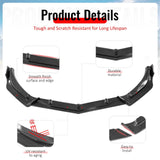 2019-2025 Chevrolet Malibu IKON Style Carbon Fiber Print Front Bumper Lip PP 3PCS