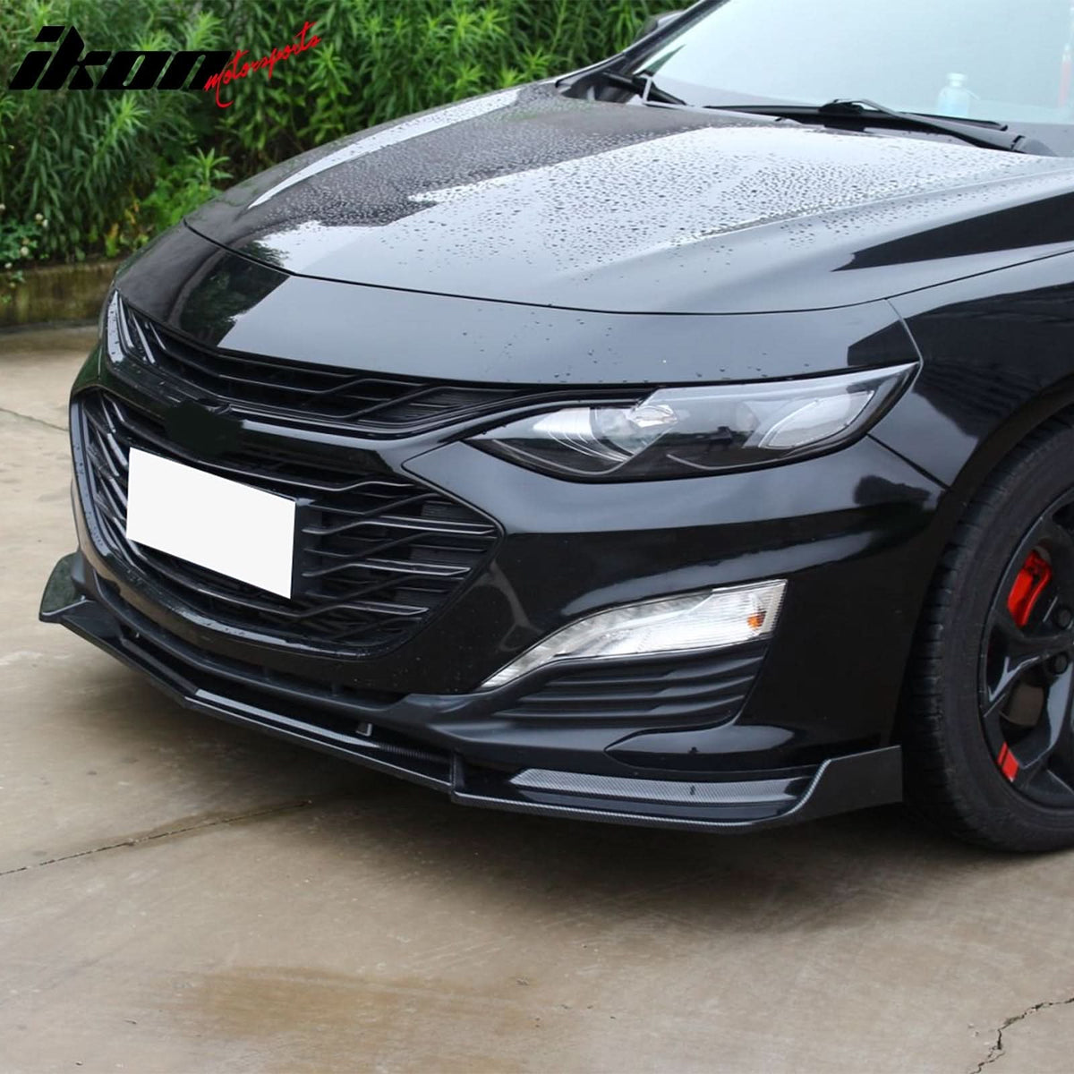 2019-2025 Chevrolet Malibu IKON Style Carbon Fiber Print Front Bumper Lip PP 3PCS