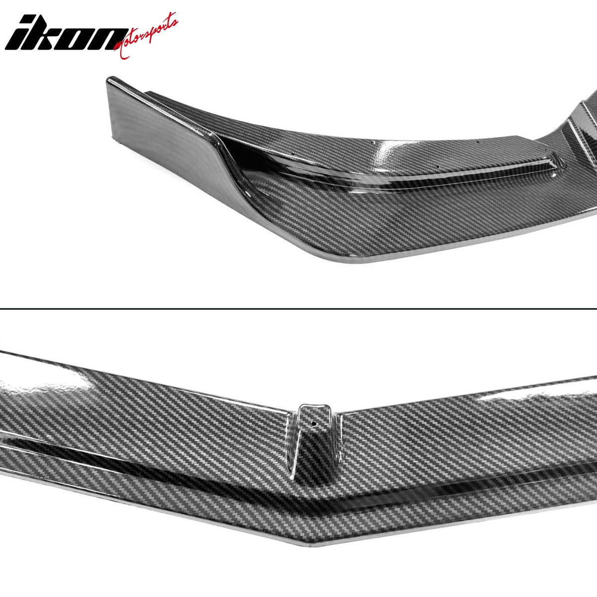 2019-2025 Chevrolet Malibu IKON Style Carbon Fiber Print Front Bumper Lip PP 3PCS