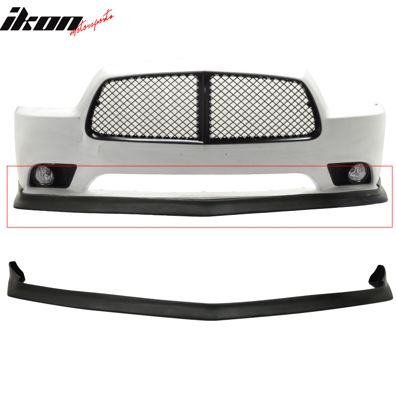 2011-2014 Dodge Charger RT SXT SE V2 Style Front Bumper Lip Spoiler PU