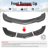2012-2014 Dodge Charger SRT8 IKON Style Carbon Fiber Print Front Bumper Lip PP 3PCS