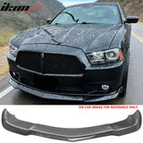 2012-2014 Dodge Charger SRT8 IKON Style Carbon Fiber Print Front Bumper Lip PP 3PCS