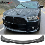 2012-2014 Dodge Charger SRT8 IKON Style Gloss Black Front Bumper Lip PP 3PCS