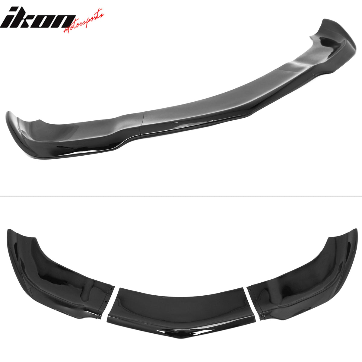 2012-2014 Dodge Charger SRT8 IKON Style Gloss Black Front Bumper Lip PP 3PCS