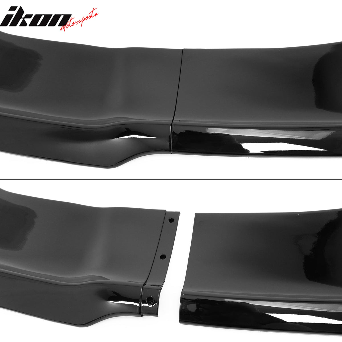 2012-2014 Dodge Charger SRT8 IKON Style Gloss Black Front Bumper Lip PP 3PCS