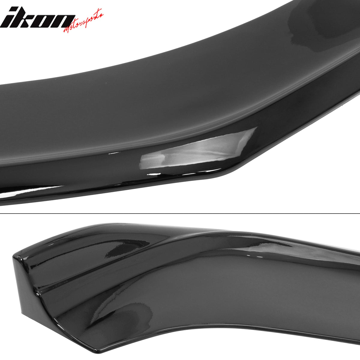 2012-2014 Dodge Charger SRT8 IKON Style Gloss Black Front Bumper Lip PP 3PCS