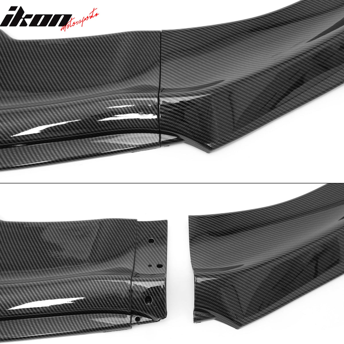 2015-2023 Dodge Charger IKON V2 Style Carbon Fiber Print Front Bumper Lip PP 3PCS
