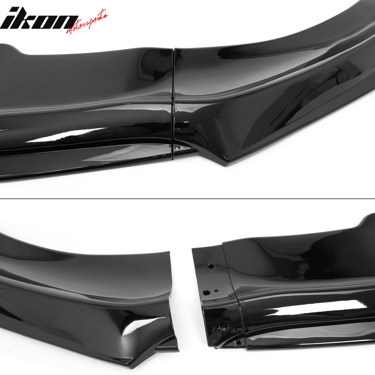 2015-2023 Dodge Charger IKON V2 Style Gloss Black Front Bumper Lip PP 3PCS