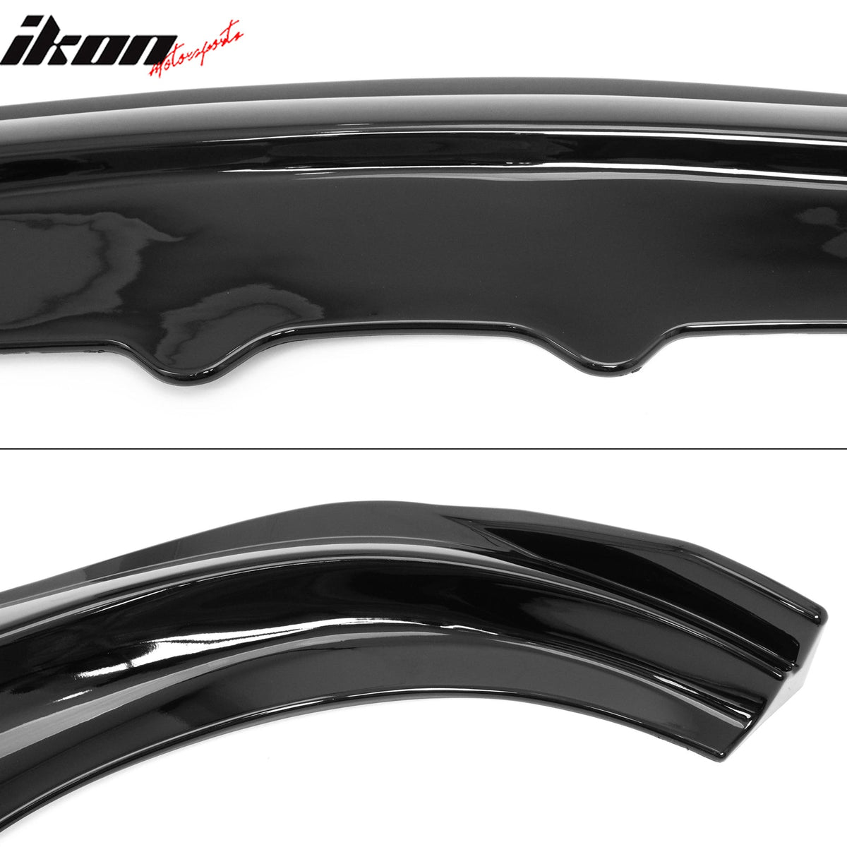 2015-2023 Dodge Charger IKON V2 Style Gloss Black Front Bumper Lip PP 3PCS