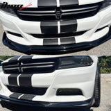 2015-2023 Dodge Charger IKON V2 Style Gloss Black Front Bumper Lip PP 3PCS