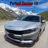 2015-2023 Dodge Charger IKON V2 Style Matte Black Front Bumper Lip PP 3PCS