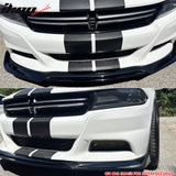 2015-2023 Dodge Charger IKON V2 Style Matte Black Front Bumper Lip PP 3PCS