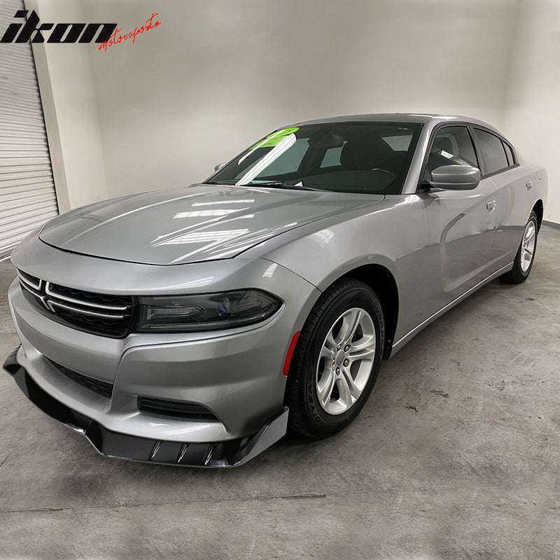 2015-2023 Dodge Charger IKON V3 Style Front Bumper Lip ABS