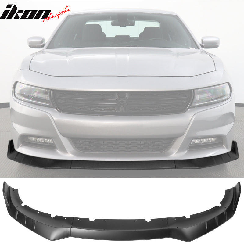 2015-2023 Dodge Charger IKON V3 Style Front Bumper Lip ABS
