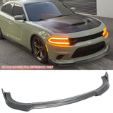 2015-2023 Dodge Charger V4 A Style Carbon Fiber Print Front Bumper Lip